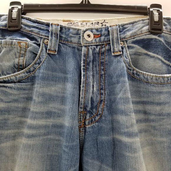 BIG STAR PIONEER Distressed Men's BUCKLE Boot Cut Denim Jeans USSz 32S (32 x 29) - Picture 2 of 7